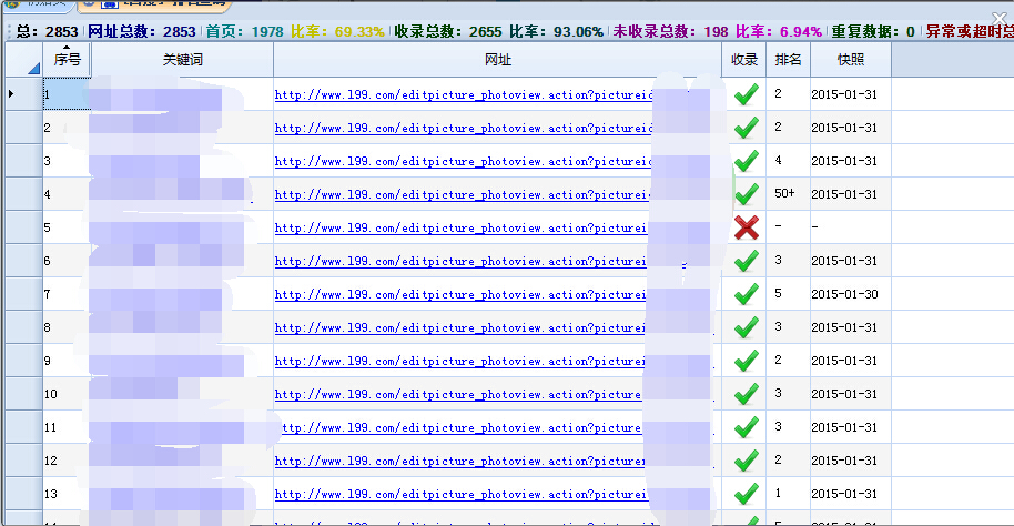 看下收录和排名