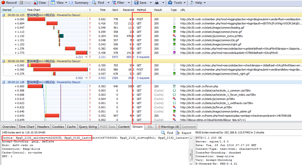 没有POST返回值，和cookie下面的值怎么办？