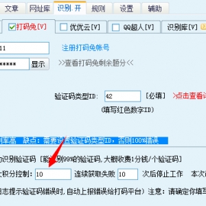 远程打码提示“**积分已到最大值，自动停止！”